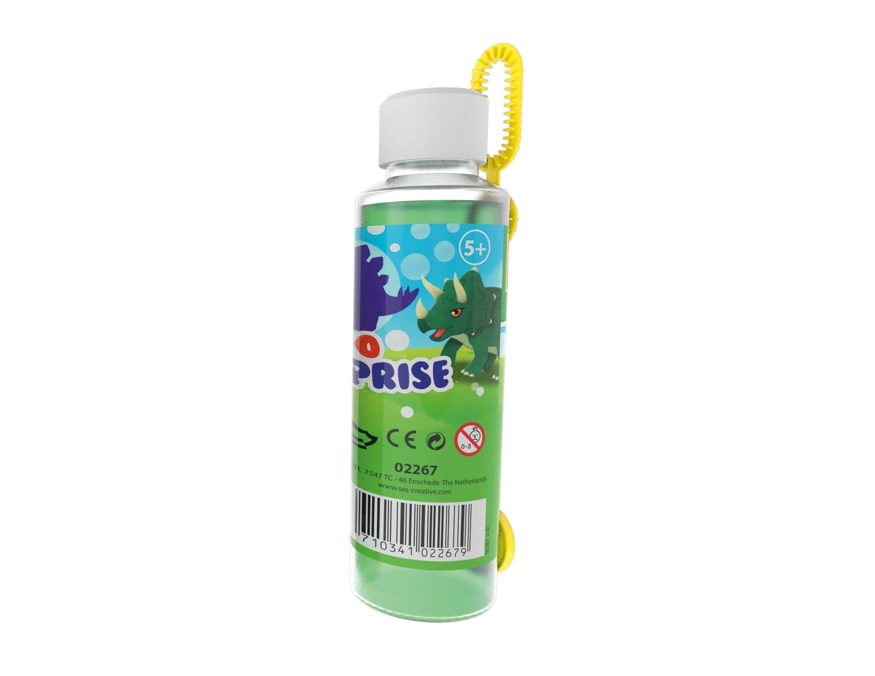 Mega Bubbles Solution Bottle Bubble Wand Dino Surprise