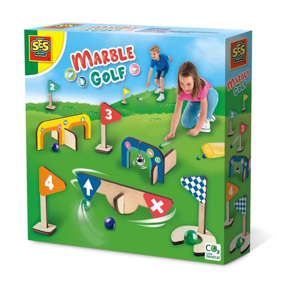 Wooden Minigolf Course Marble Set