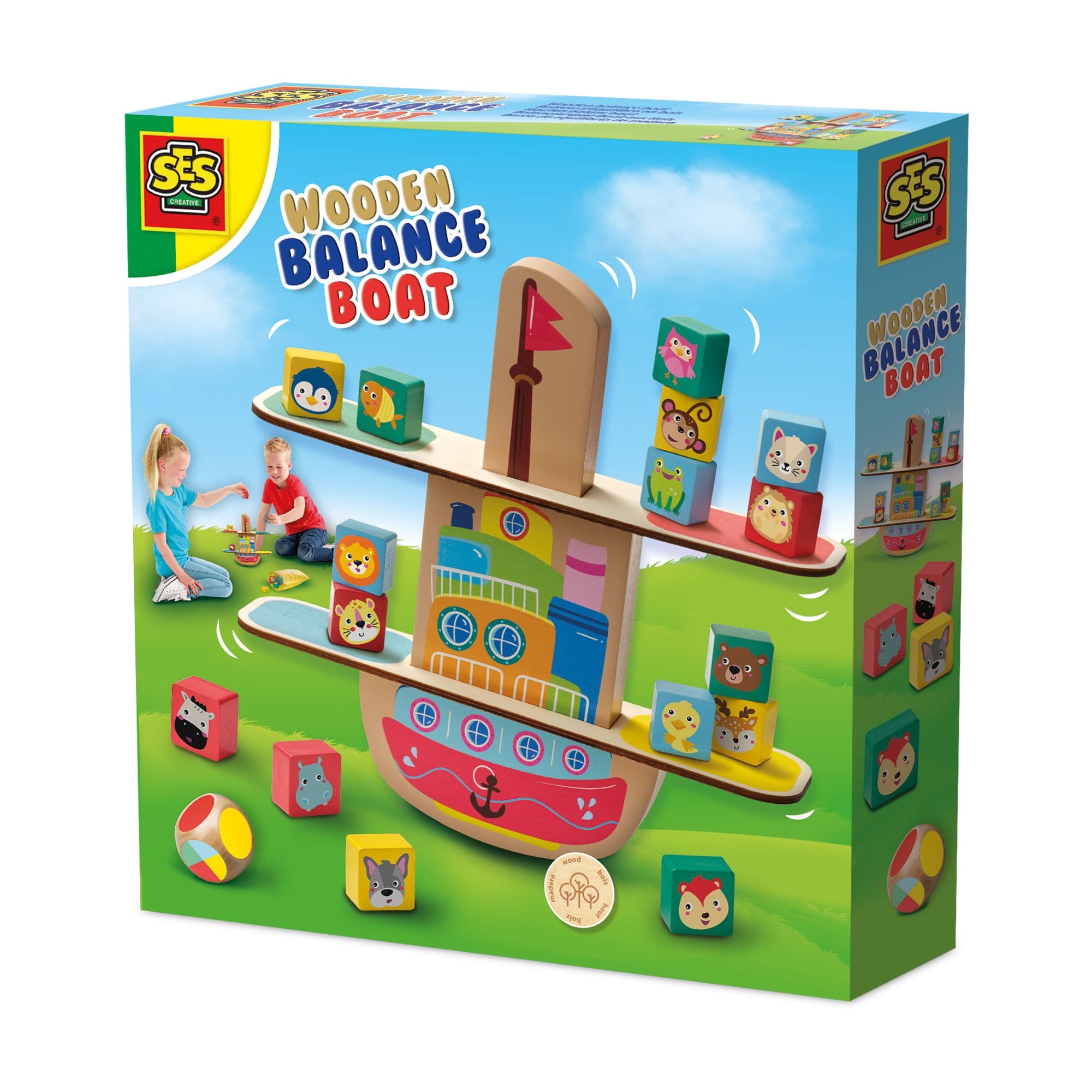 Wooden Balance Boat