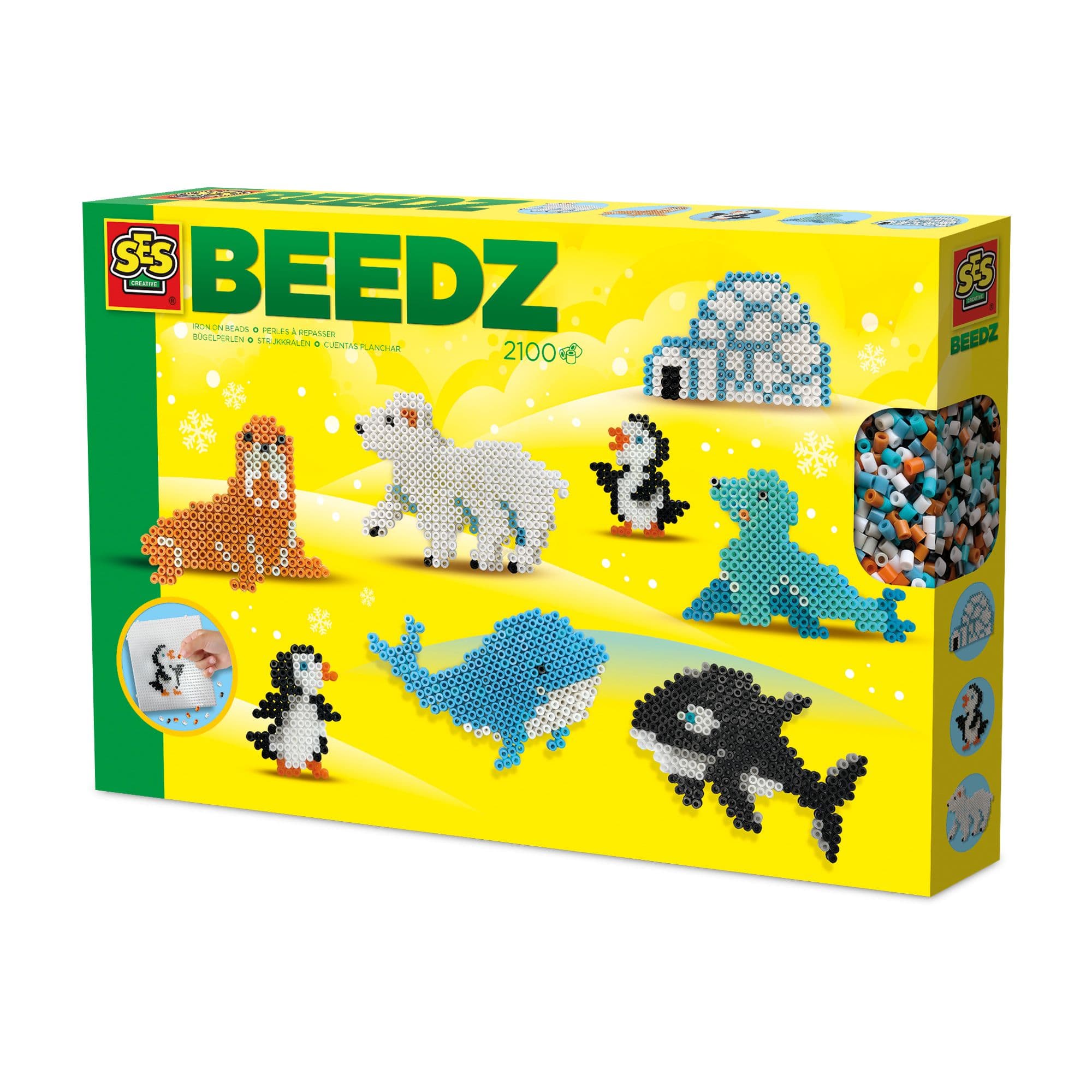 Beedz Arctic Animals 2100 Iron on Beads Mosaic Art Kit