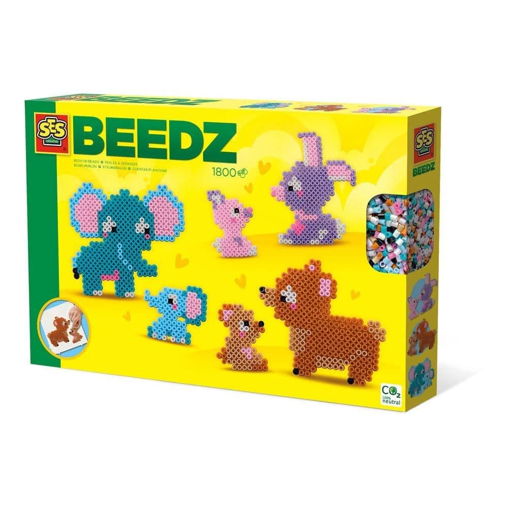 Beedz Cute Family Animals 1800 Iron on Beads Mosaic Art Kit