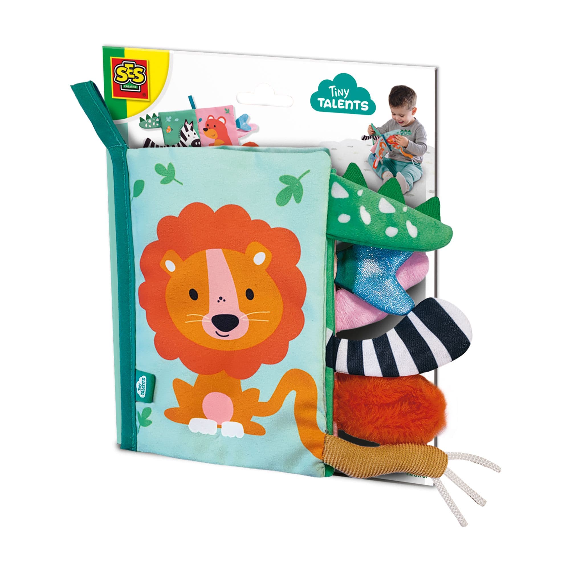 Tiny Talents Sensory Animal Tails Cloth Book
