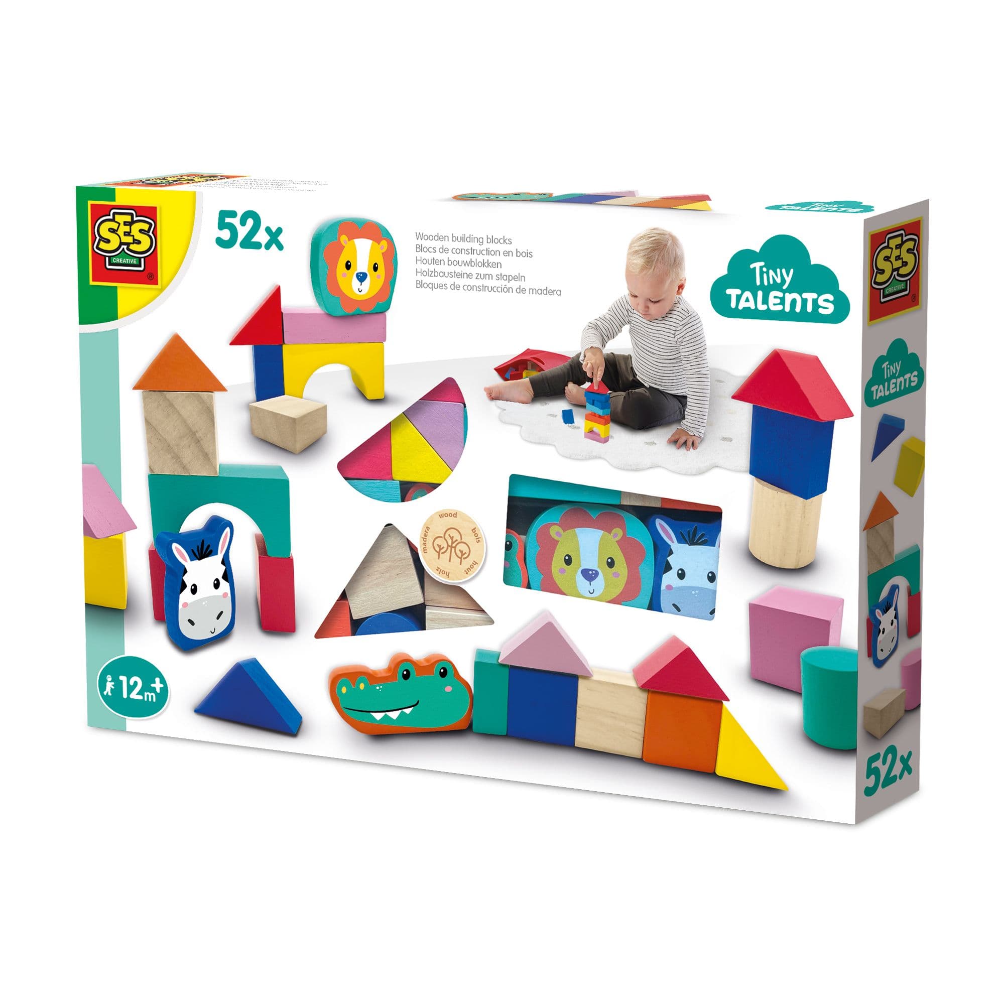 Tiny Talents Wooden Building Blocks