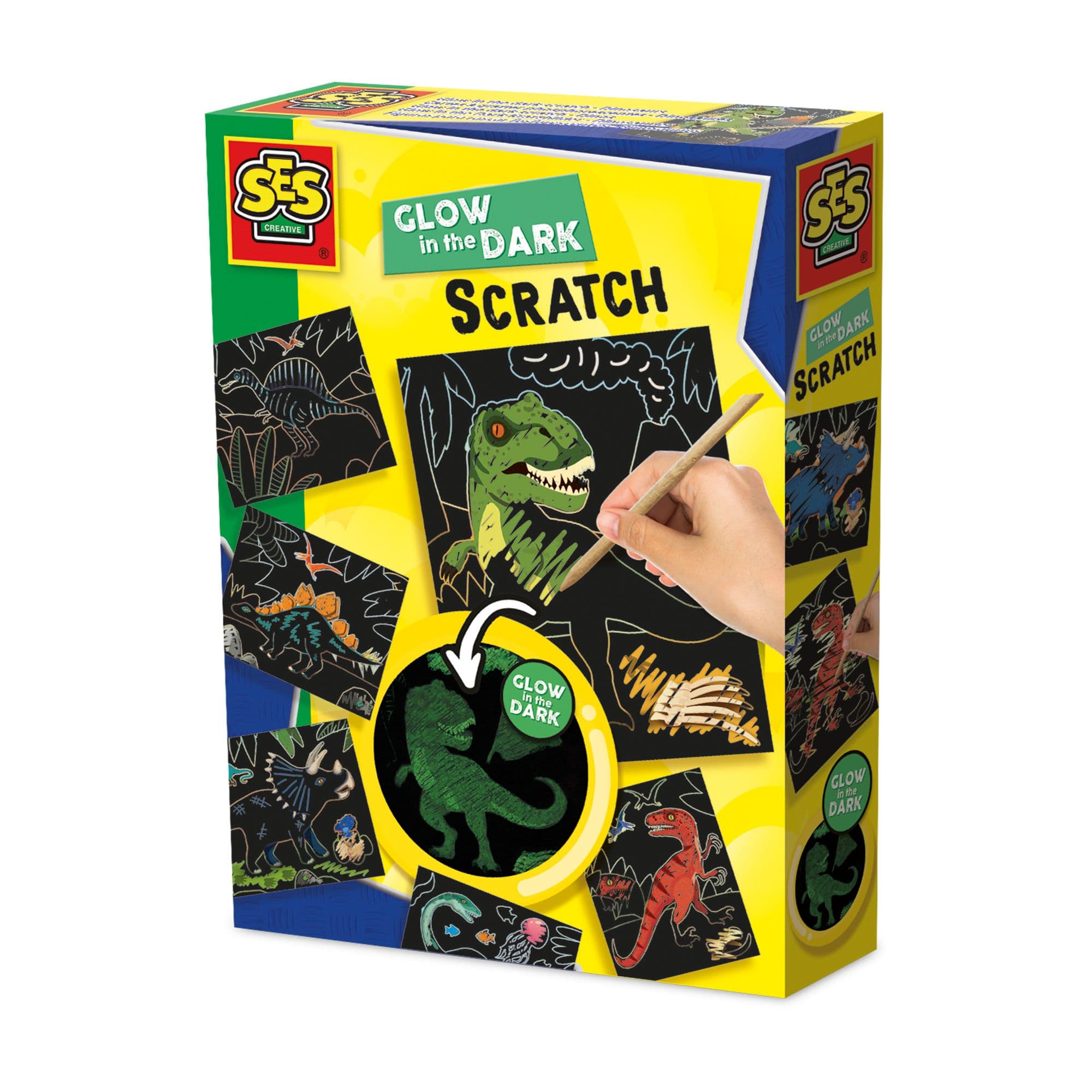 Dinosaurs Glow Dark Scratch Card