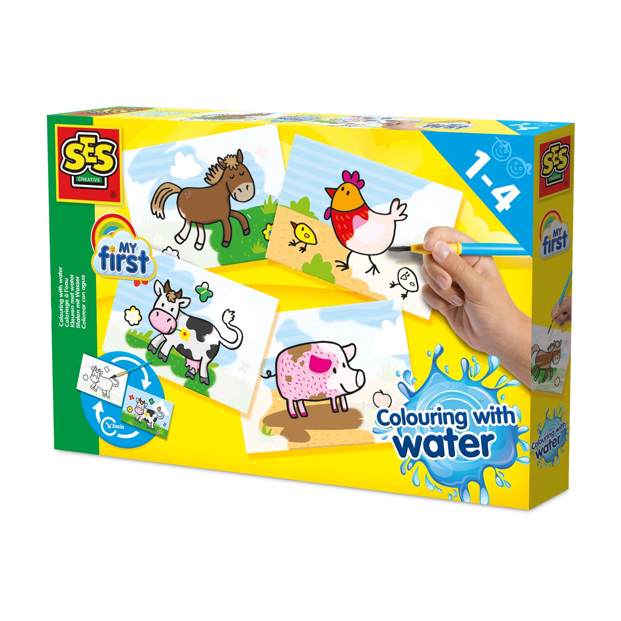My First Colouring Water Farm Animals Set