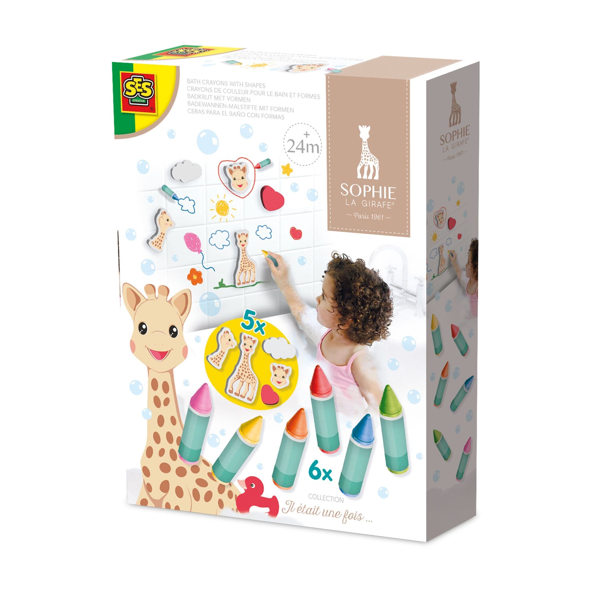 Sophie La Giraffe Bath Crayons Shapes