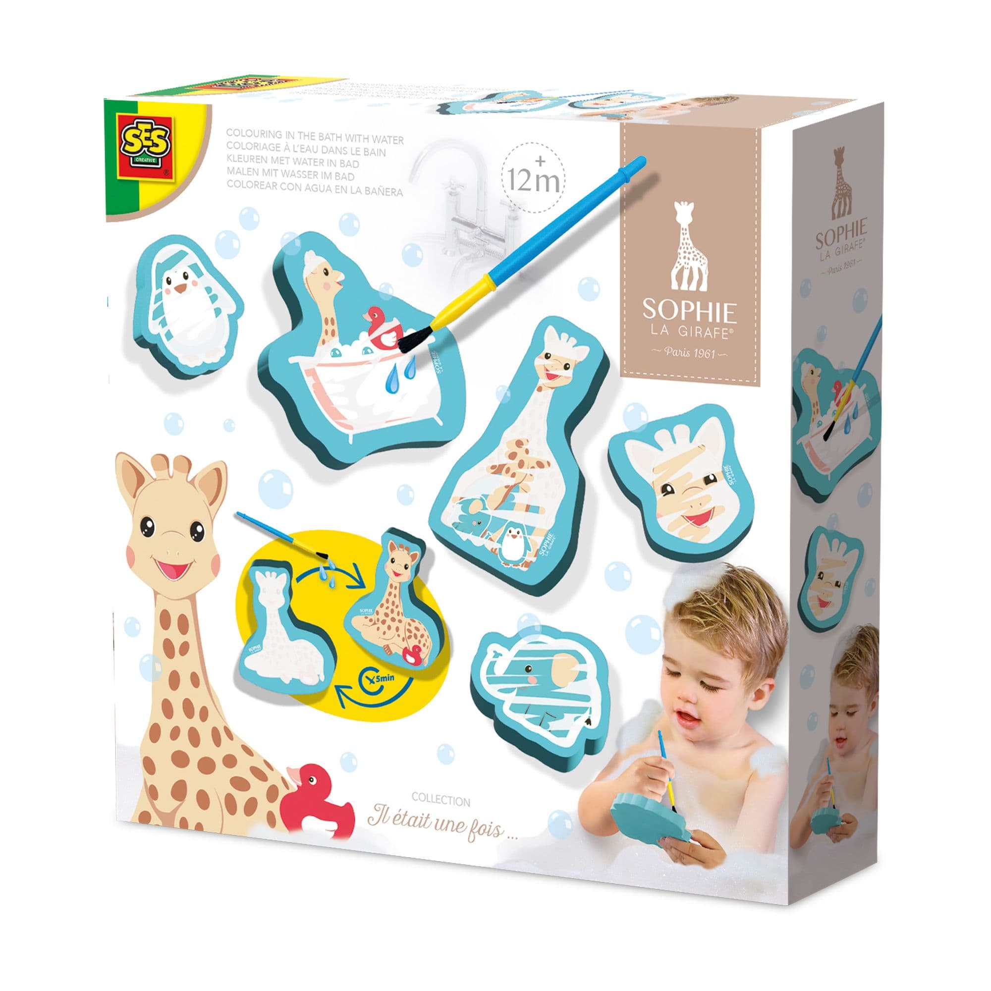 Sophie La Giraffe Colouring Bath Water