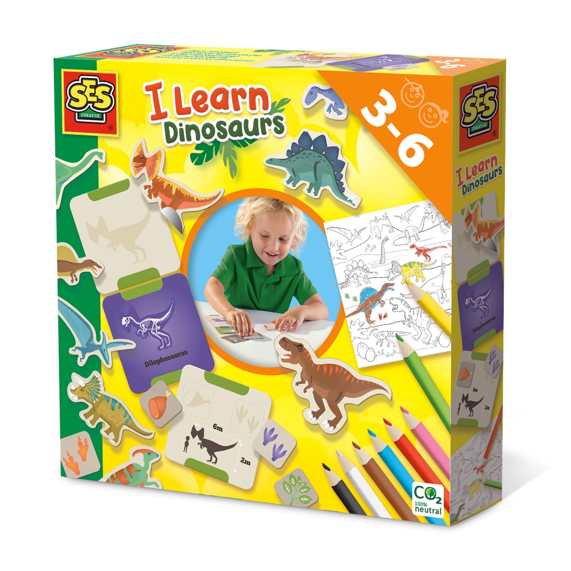 I Learn Dinosaurs Colouring Set