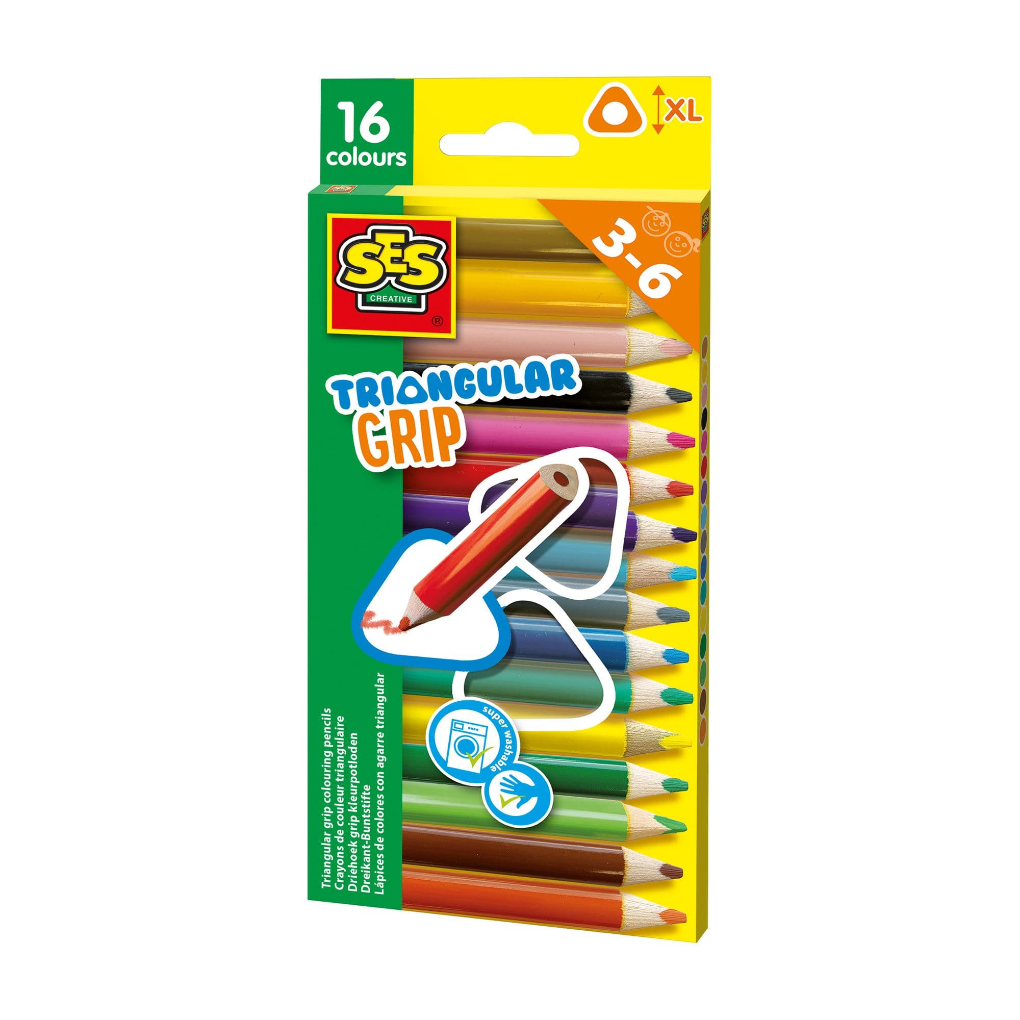 Triangular Grip Thick Colouring Pencils