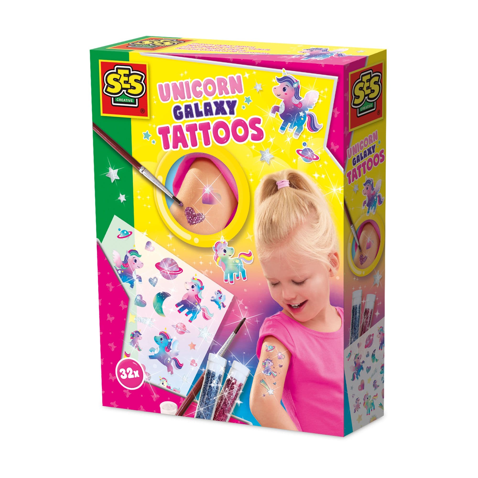 Unicorn Galaxy Temporary Tattoo Set