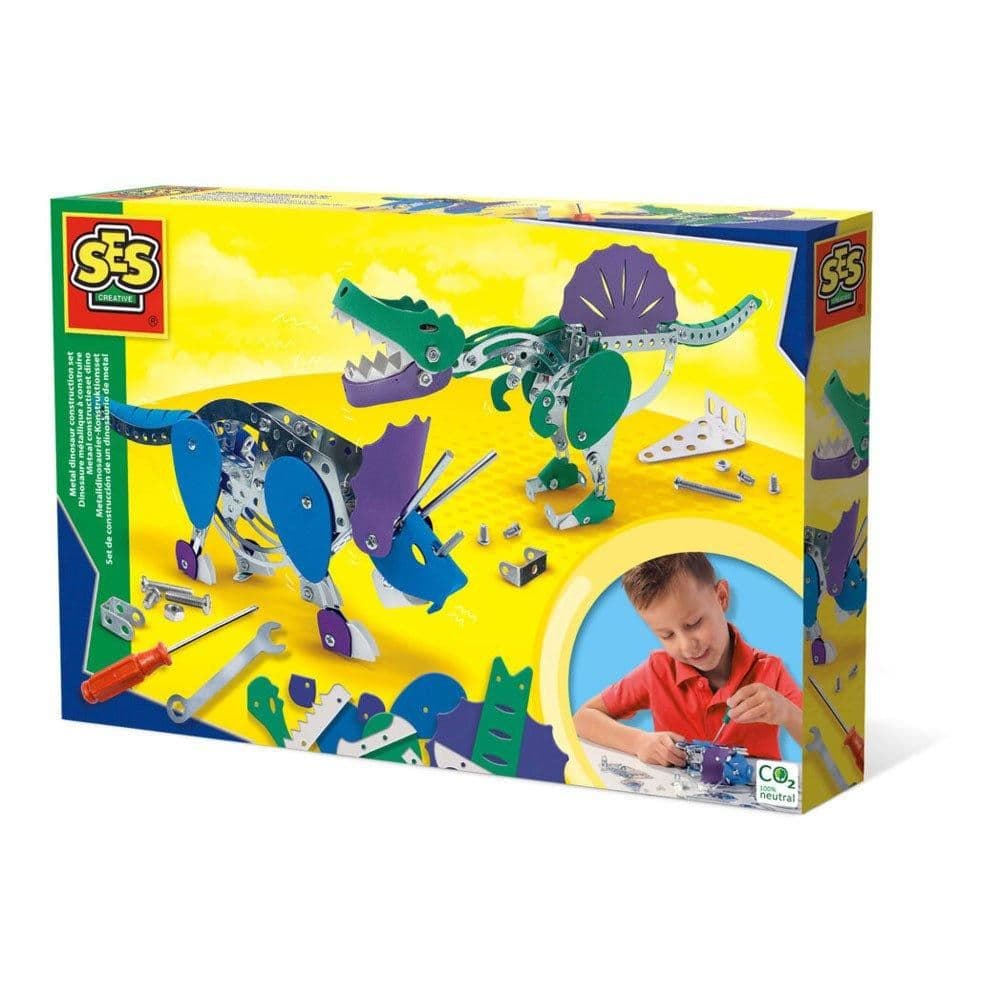 Triceratops Spinosaurus Metal Dinosaur Construction Set
