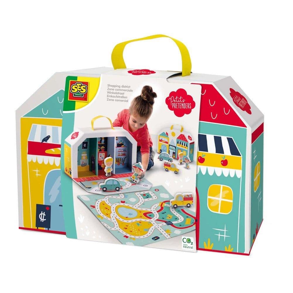 Petits Pretenders Shopping District Play Suitcase Play Mat