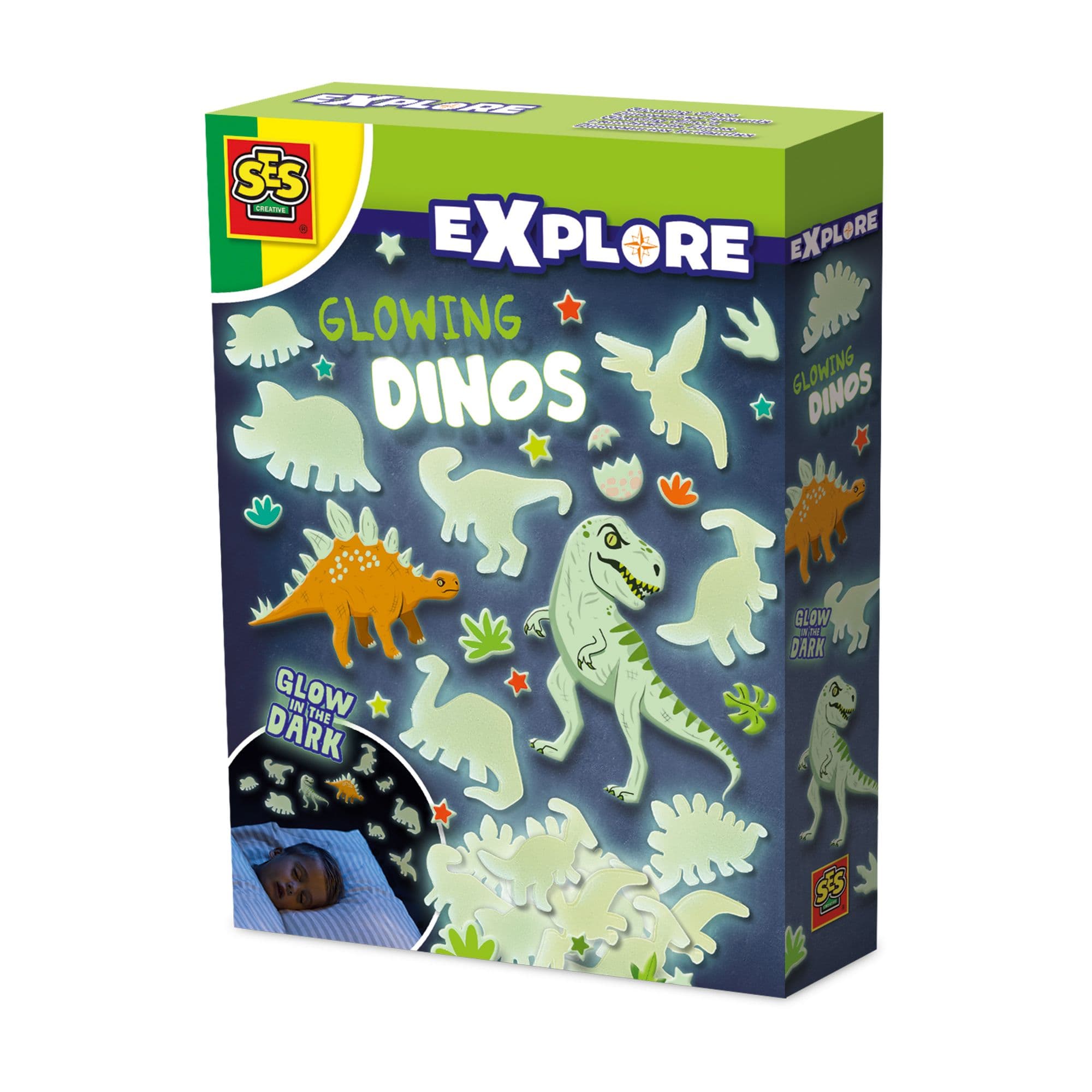 Explore Glowing Dinos Decorative Stickers