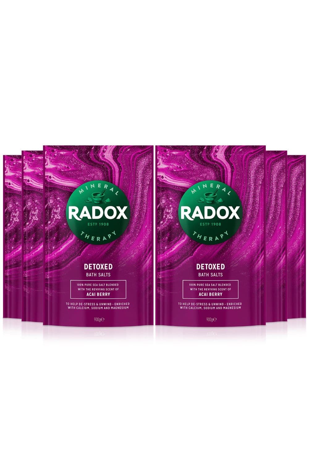 Bath Salts Detoxed Bath Therapy Acai Berry 6 Packs