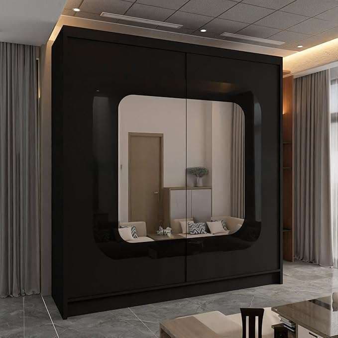Modern Double Door Wardrobe W150cm x H217cm x D62cm