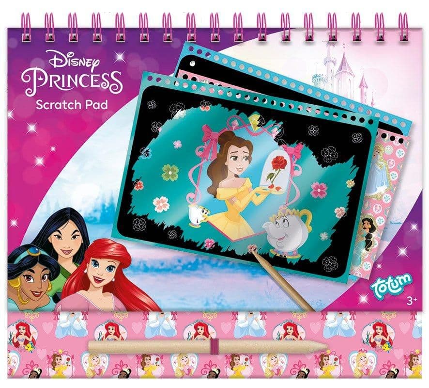 Disney Princess scratch book with spiral binder