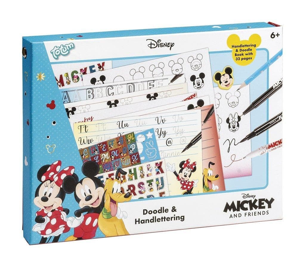 Mickey & Friends Hand lettering set in a handy storage box