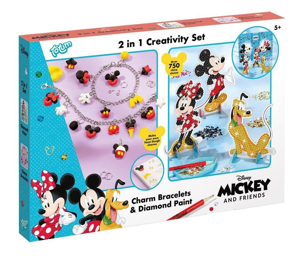 Mickey and Friends Diamond 2 in 1 Diamond Painting and Charm Bracelet