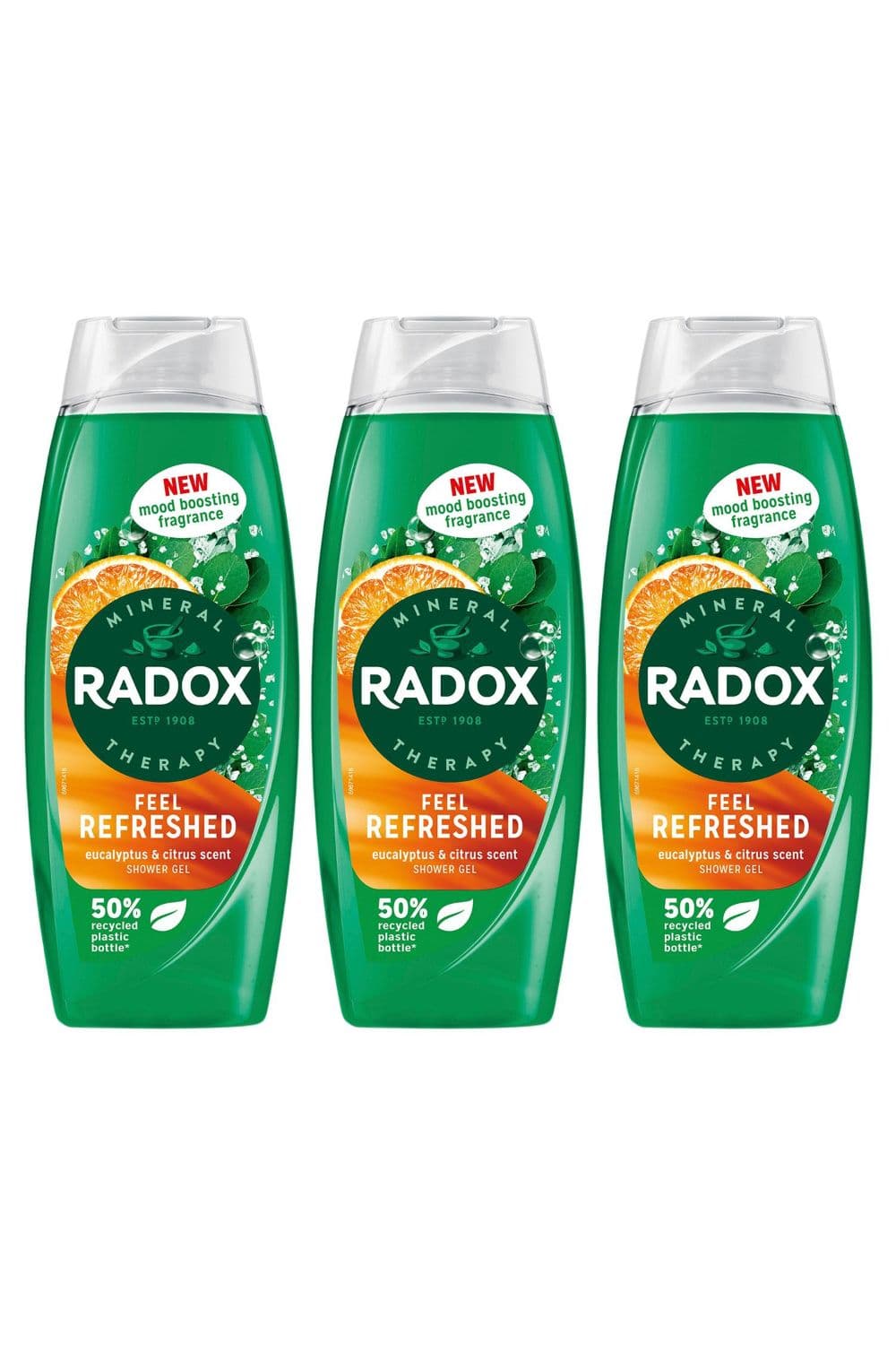 Shower Gel Feel Refreshed eucalyptus & citrus Scent 3x