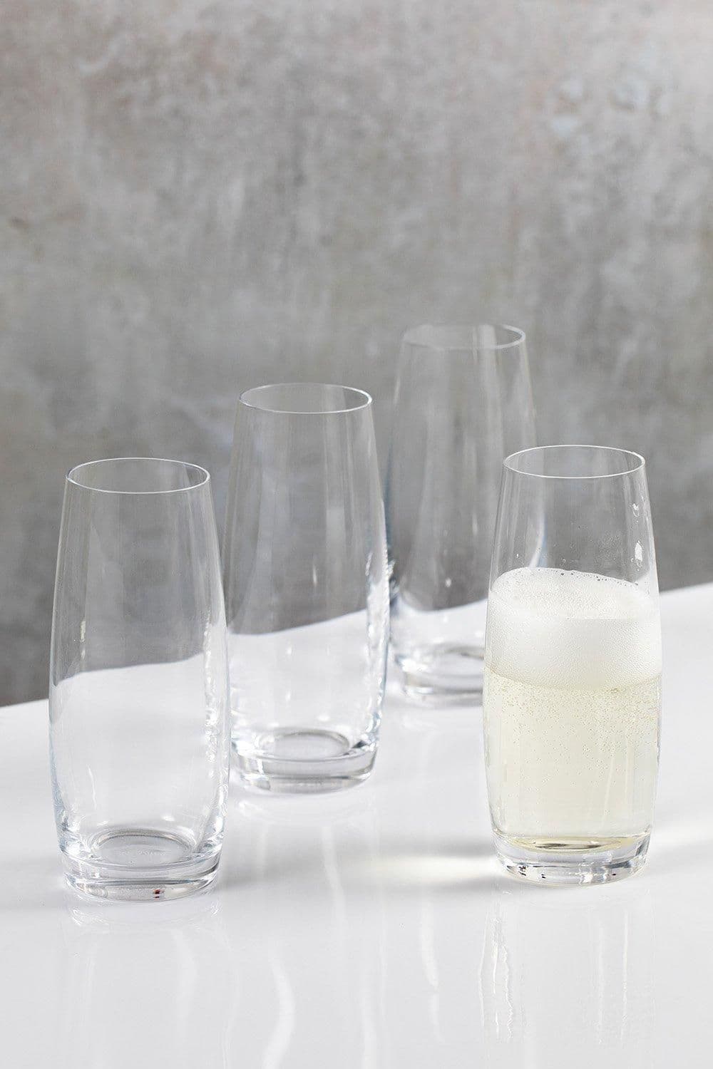 Julie Set 4 Stemless Flute Glasses