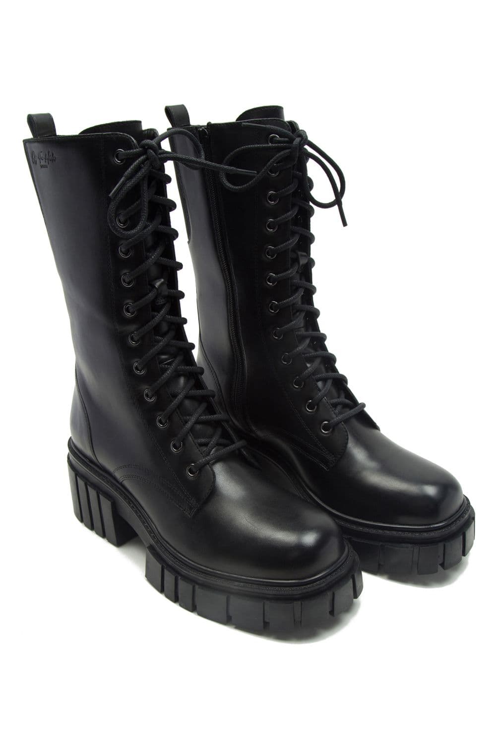 Cannon Biker Leather Lace ups High Ankle Boots