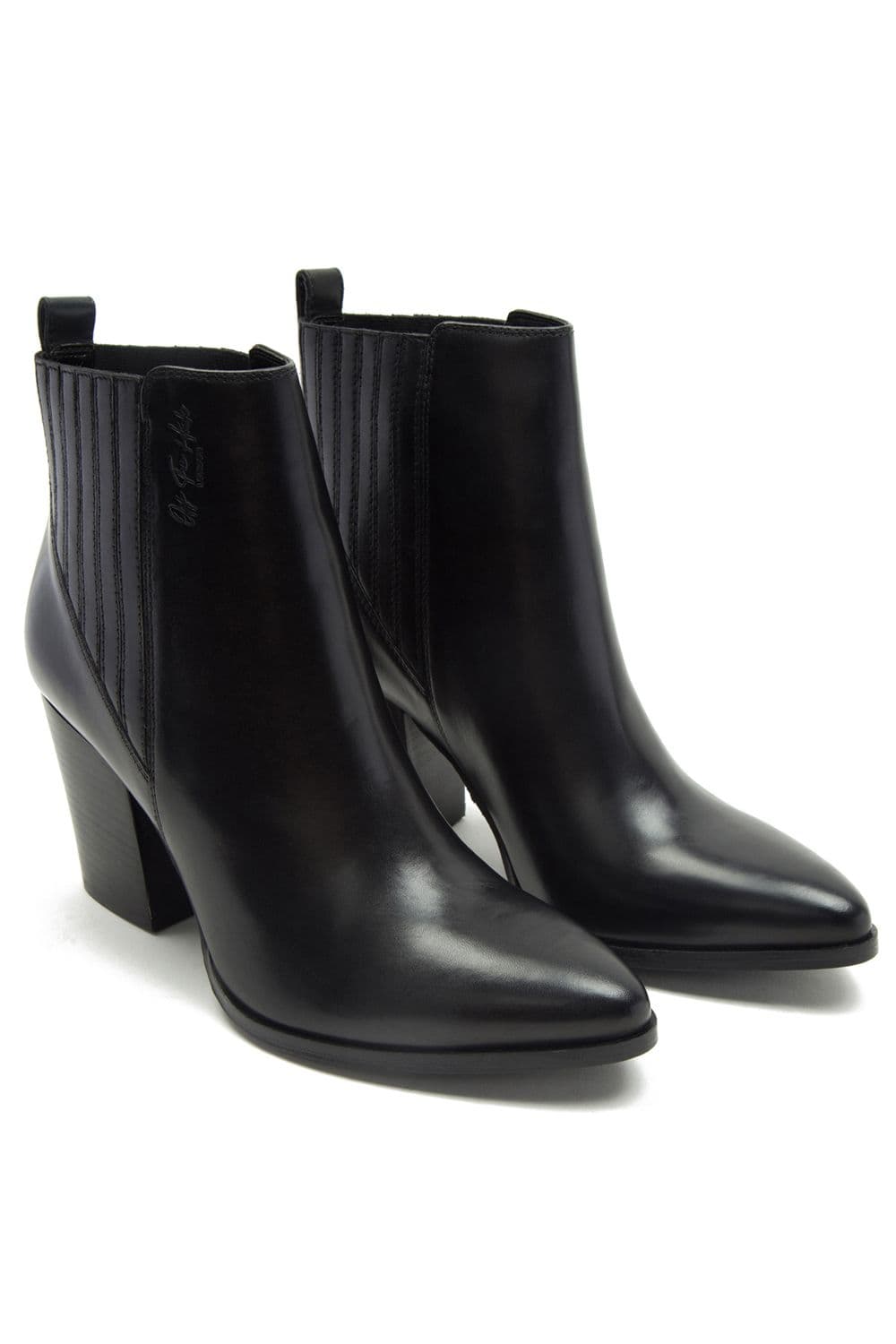 Finsbury High Heel Slip on leather ankle Boots