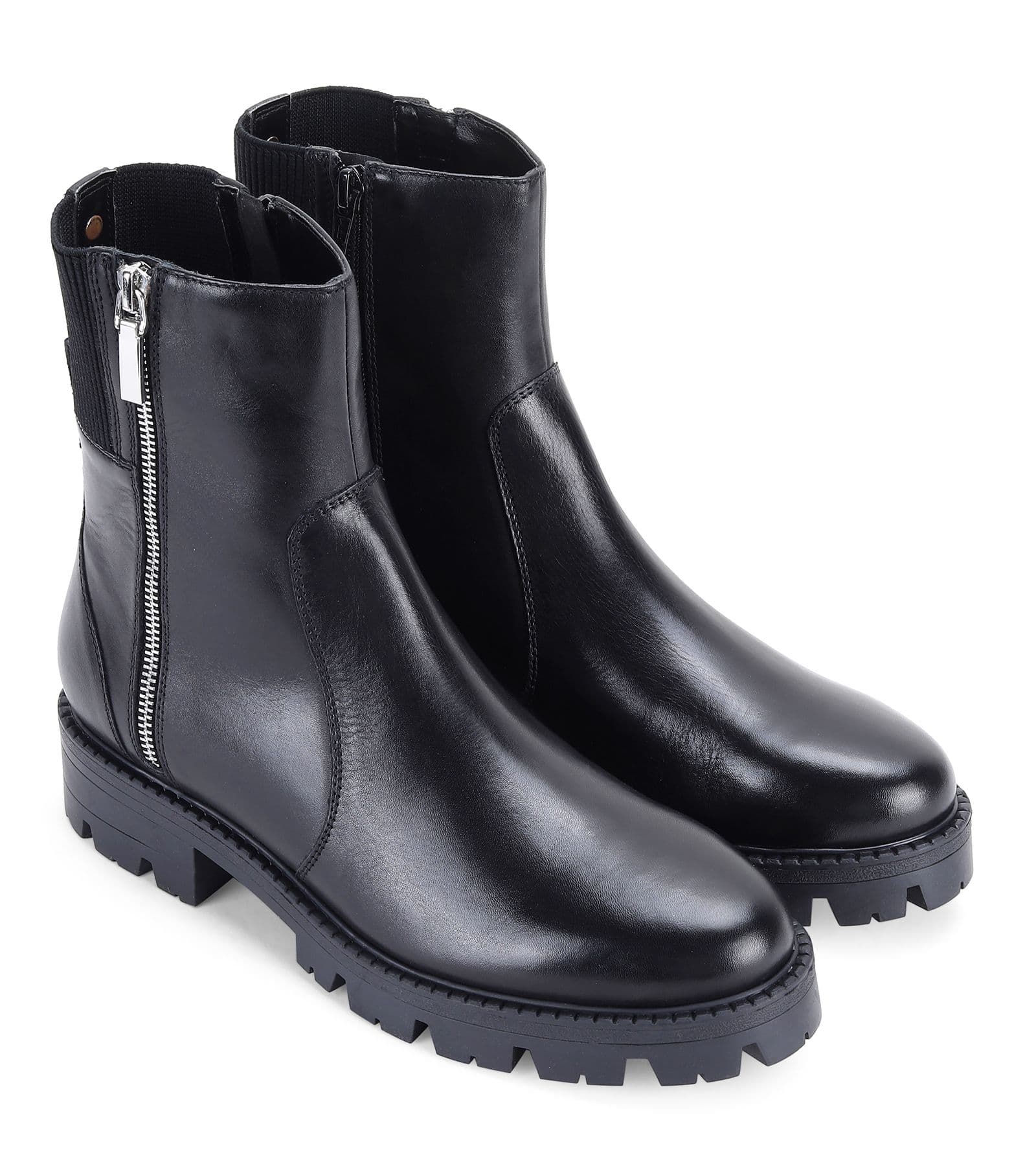 Harrogate Heel Leather Chelsea Zip Boots