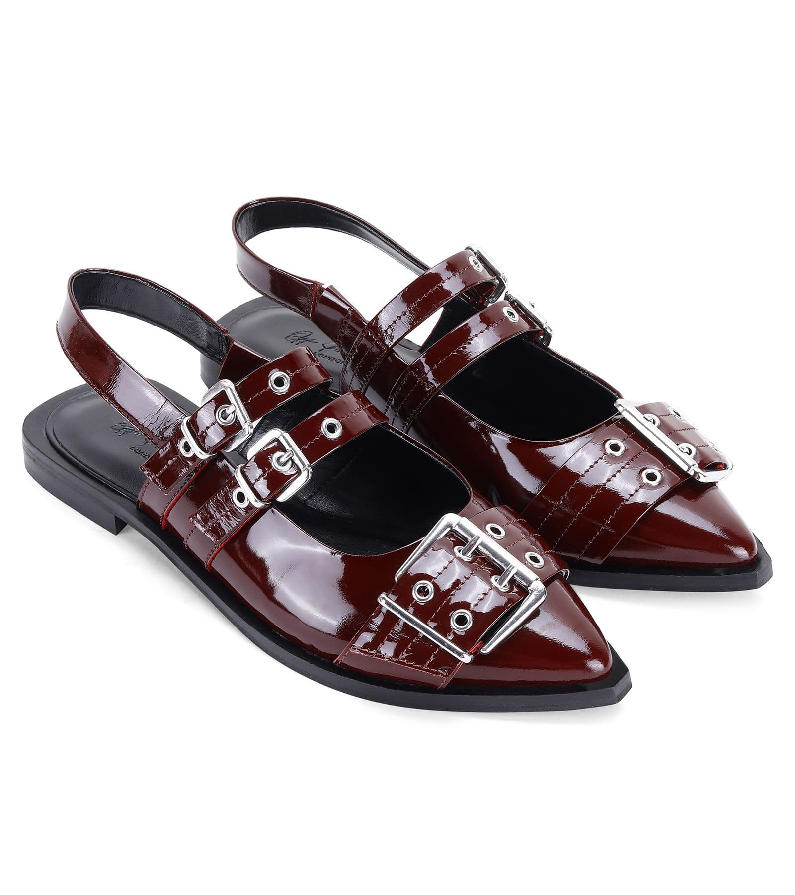 ALDERBROOK Block Heel Leather Comfort Flat Sandals