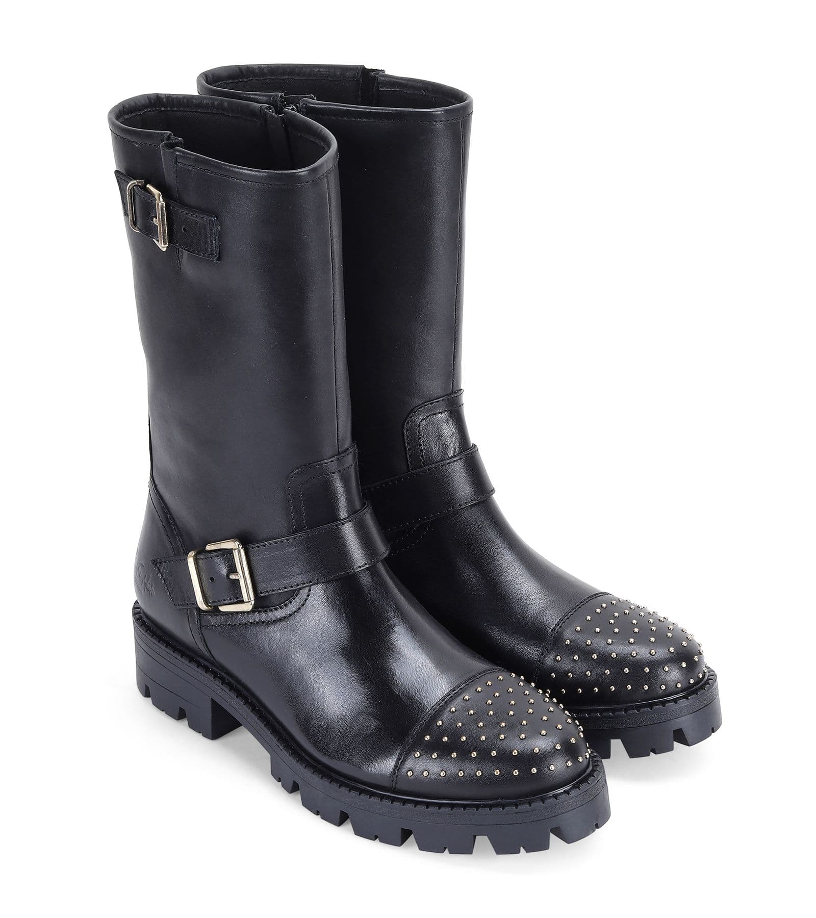 Cleveden Block Heel Ankle Calf Leather Boots