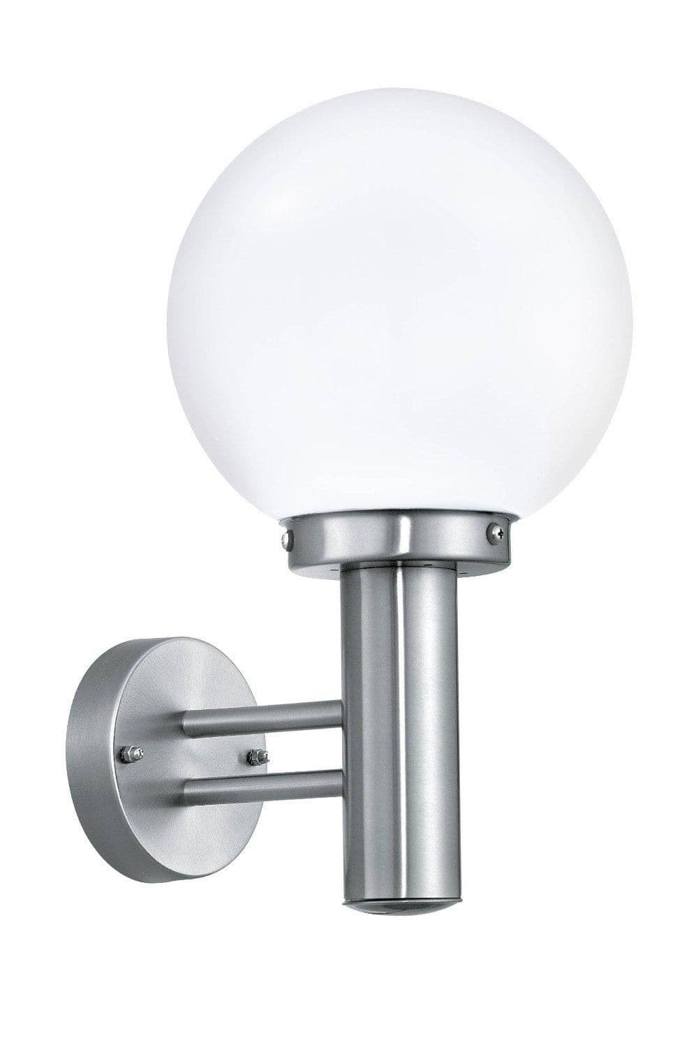 Nisia Stainless Steel Glass Metal IP44 Outdoor Wall Light