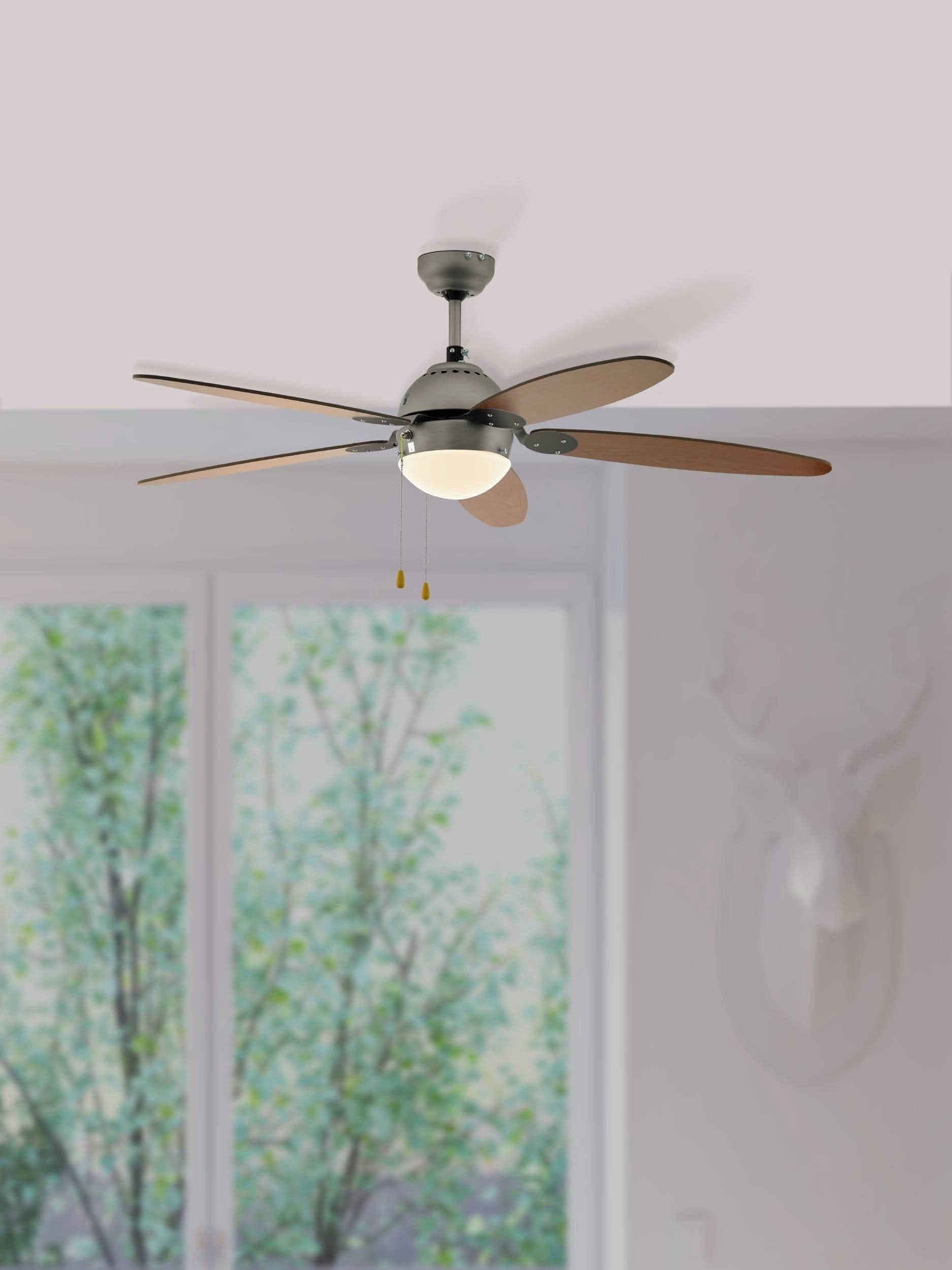 Susale Satin Nickel Reversible Ceiling Fan