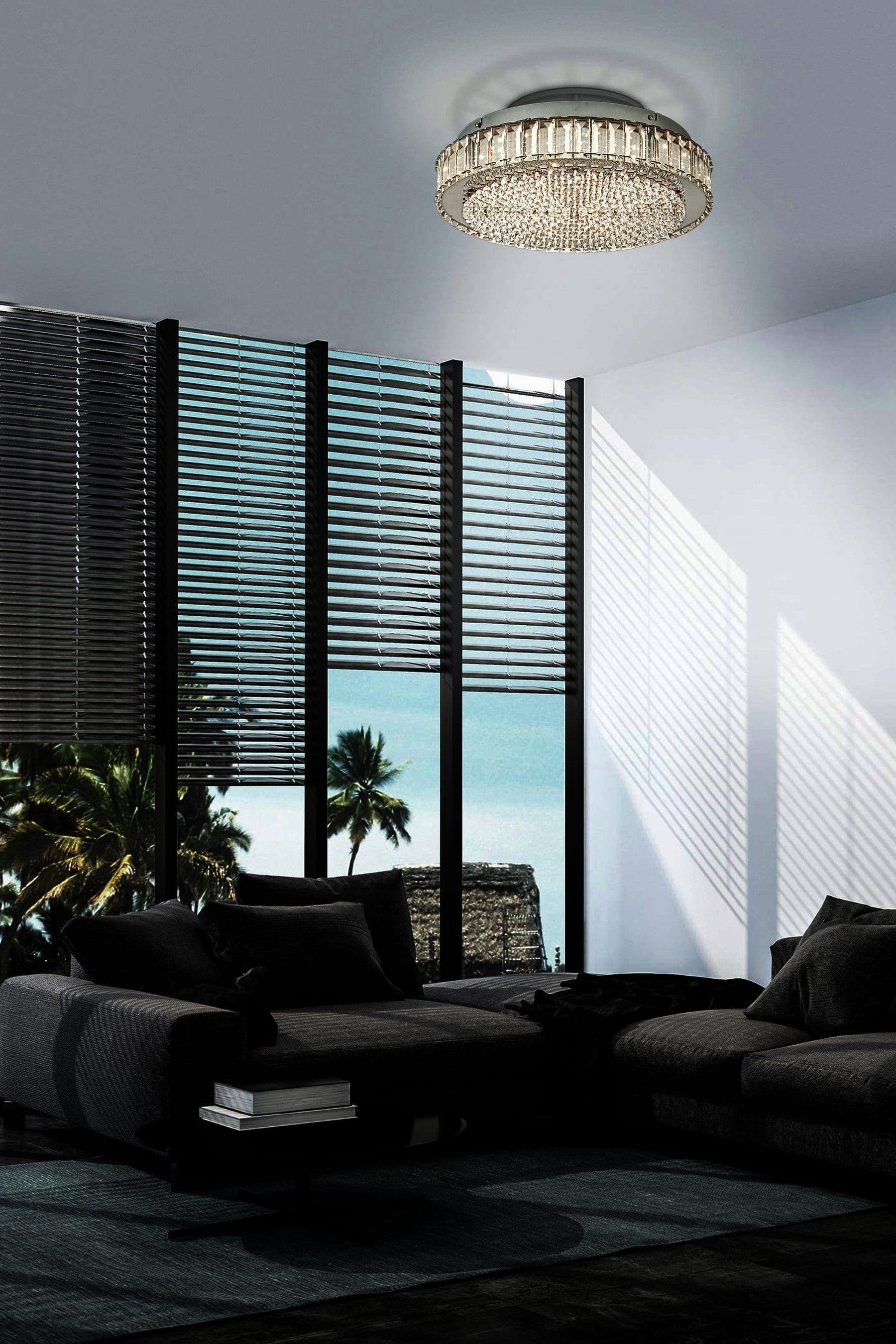 Balparda Chrome Crystal LED Ceiing Light 41cm