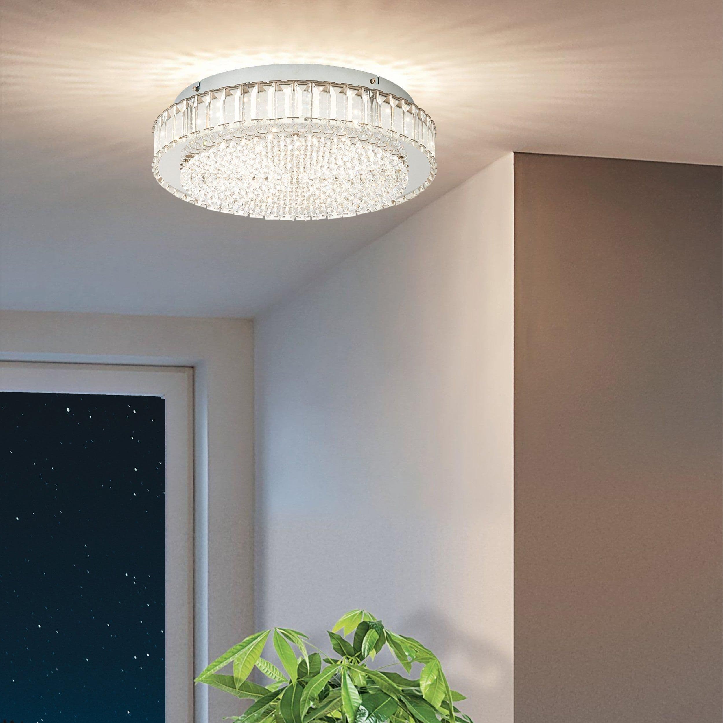 Balparda Chrome Crystal LED Ceiing Light 61cm