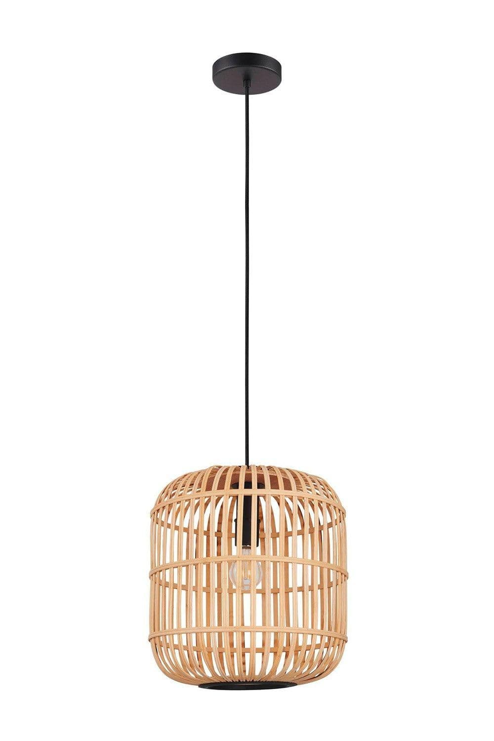 Bordesley Steel Bamboo Pendant Light