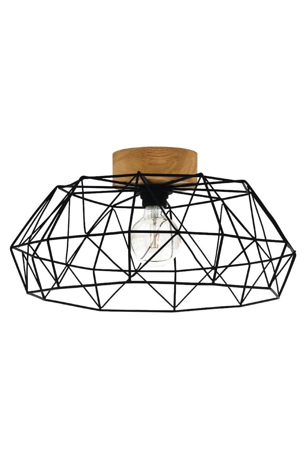 Padstow Metal Wood Ceiling Light