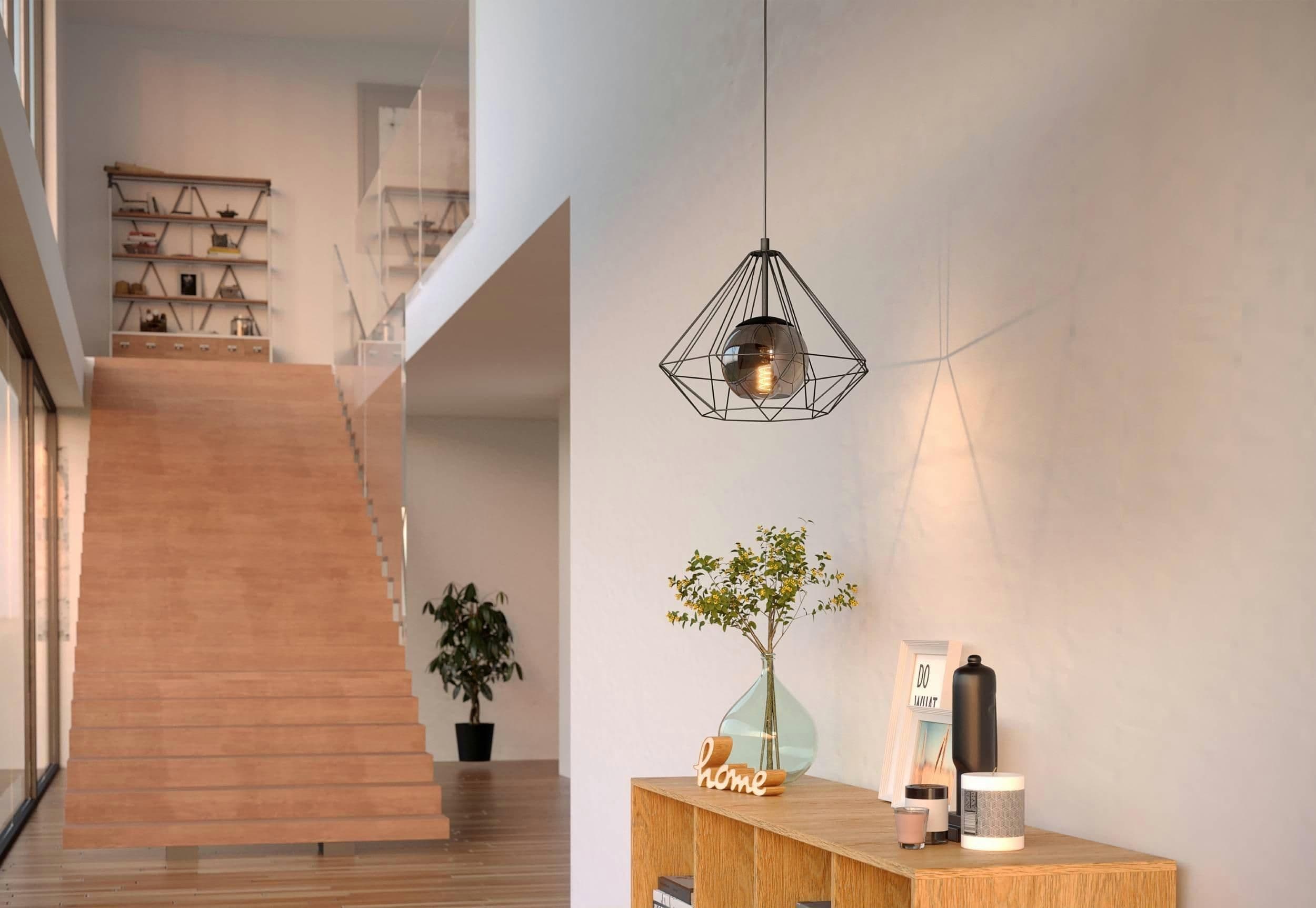 Vernham Smoked Glass Pendant Light