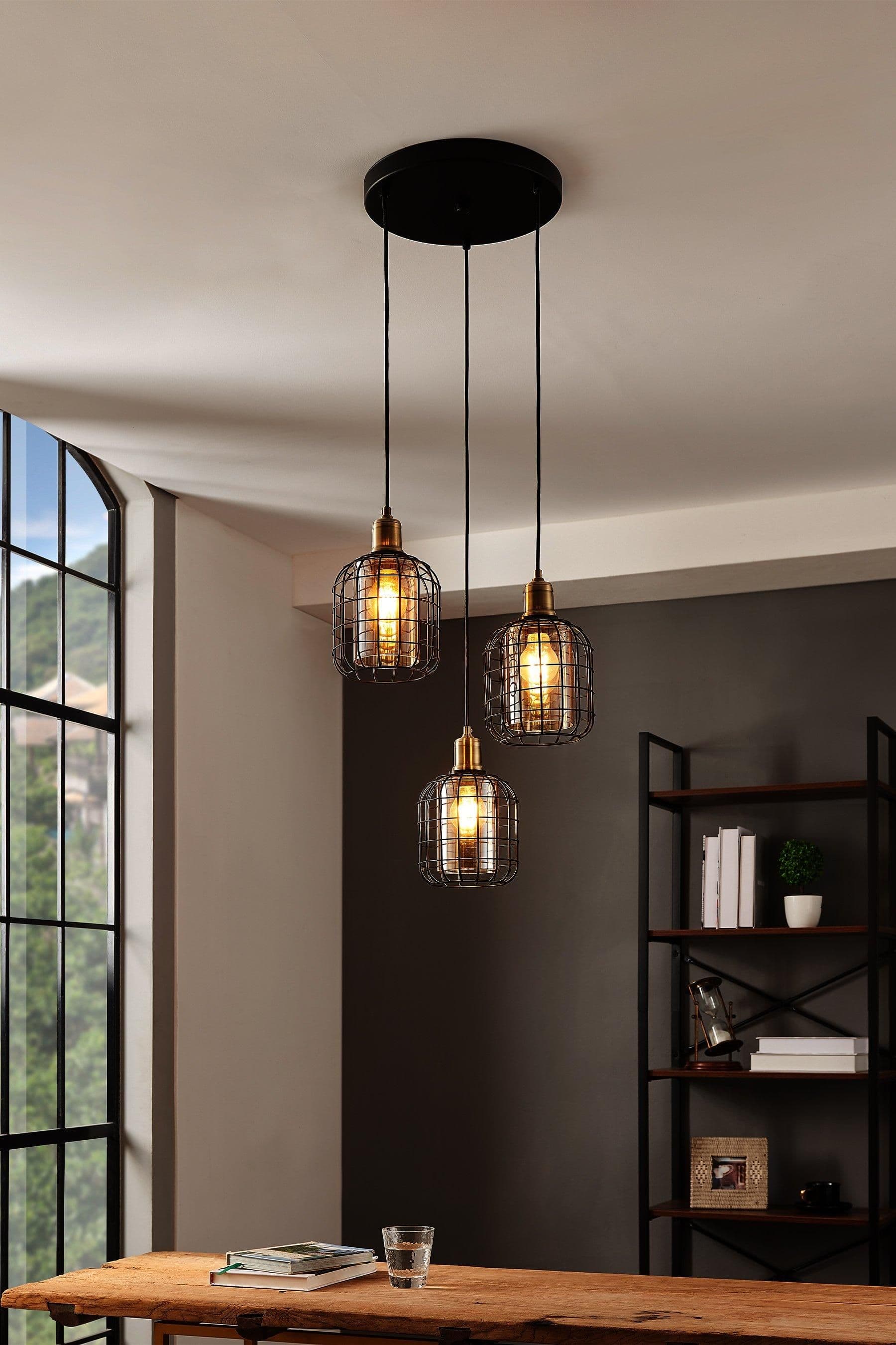BLK Wireframe Cluster Pendant Light