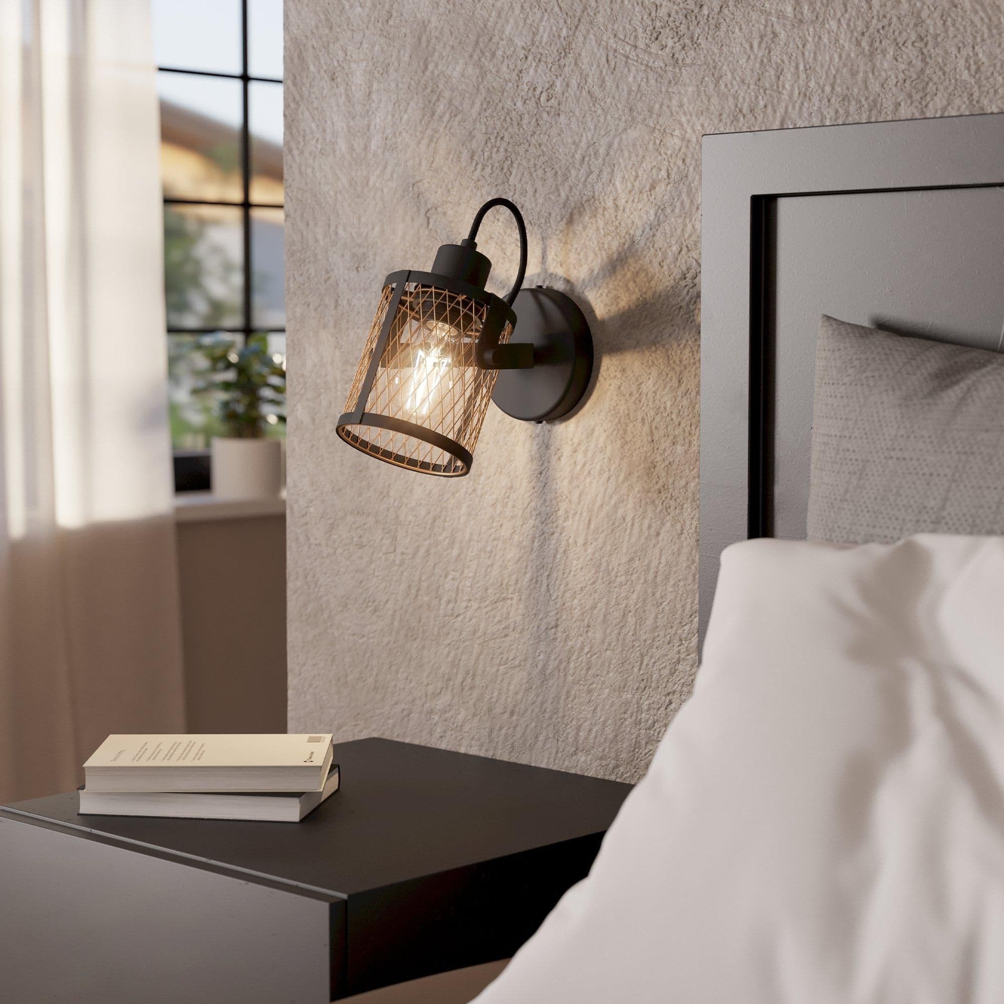 Dellow Steel Lattice Style Adjustable Wall or Ceiling Spotlight