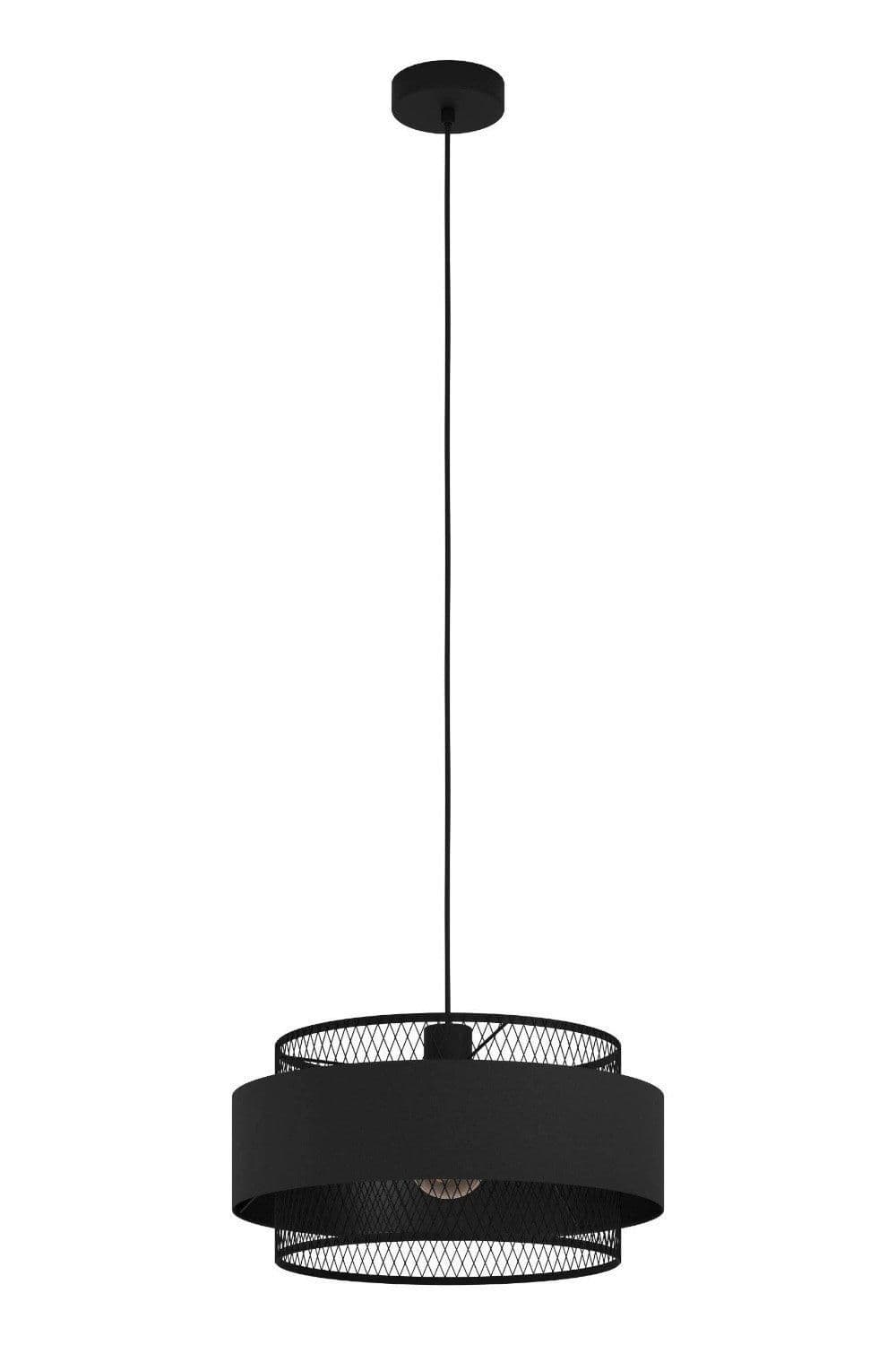 Bazely Fabric Metal 1 Light Ceiling Pendant