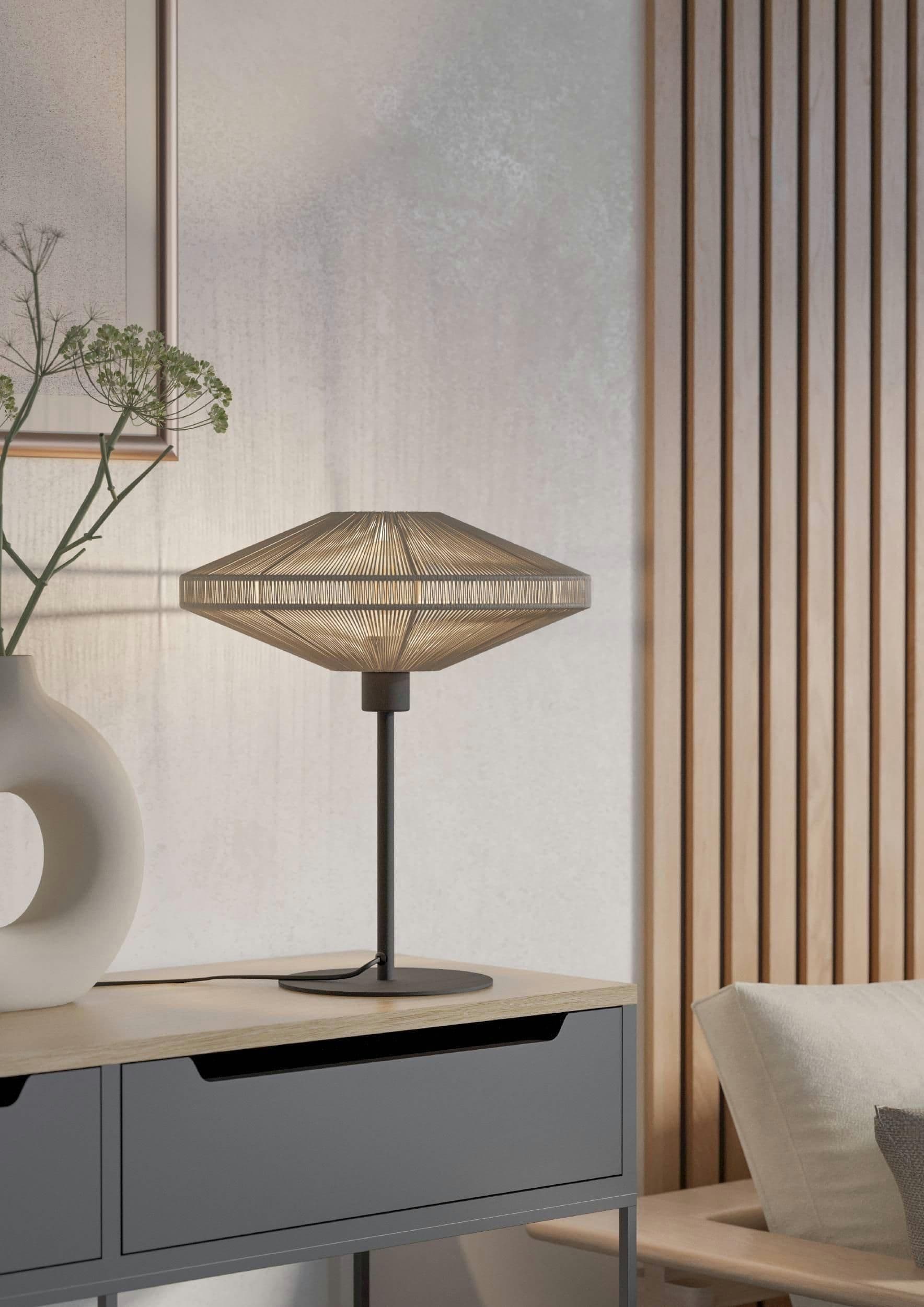 Midsumer Timeless Fabric & Steel Table Lamp