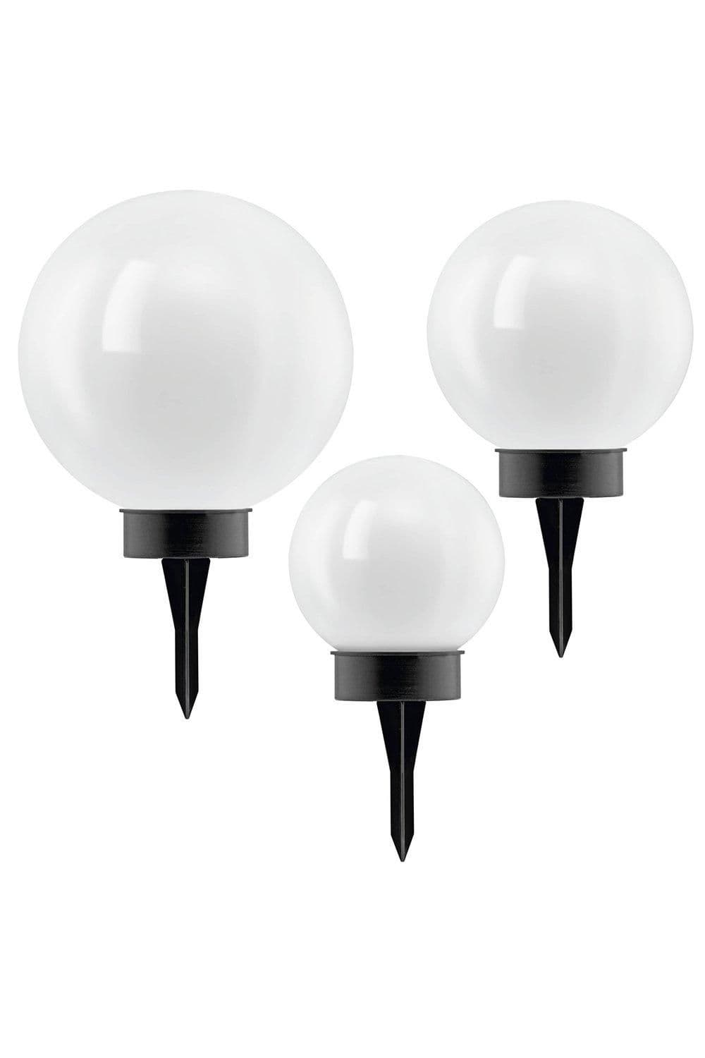 Solar Powered Spherical LED Ground Spike Set