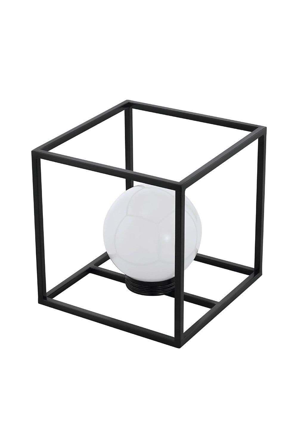 Solar Powered Steel Opal LED Table Lamp