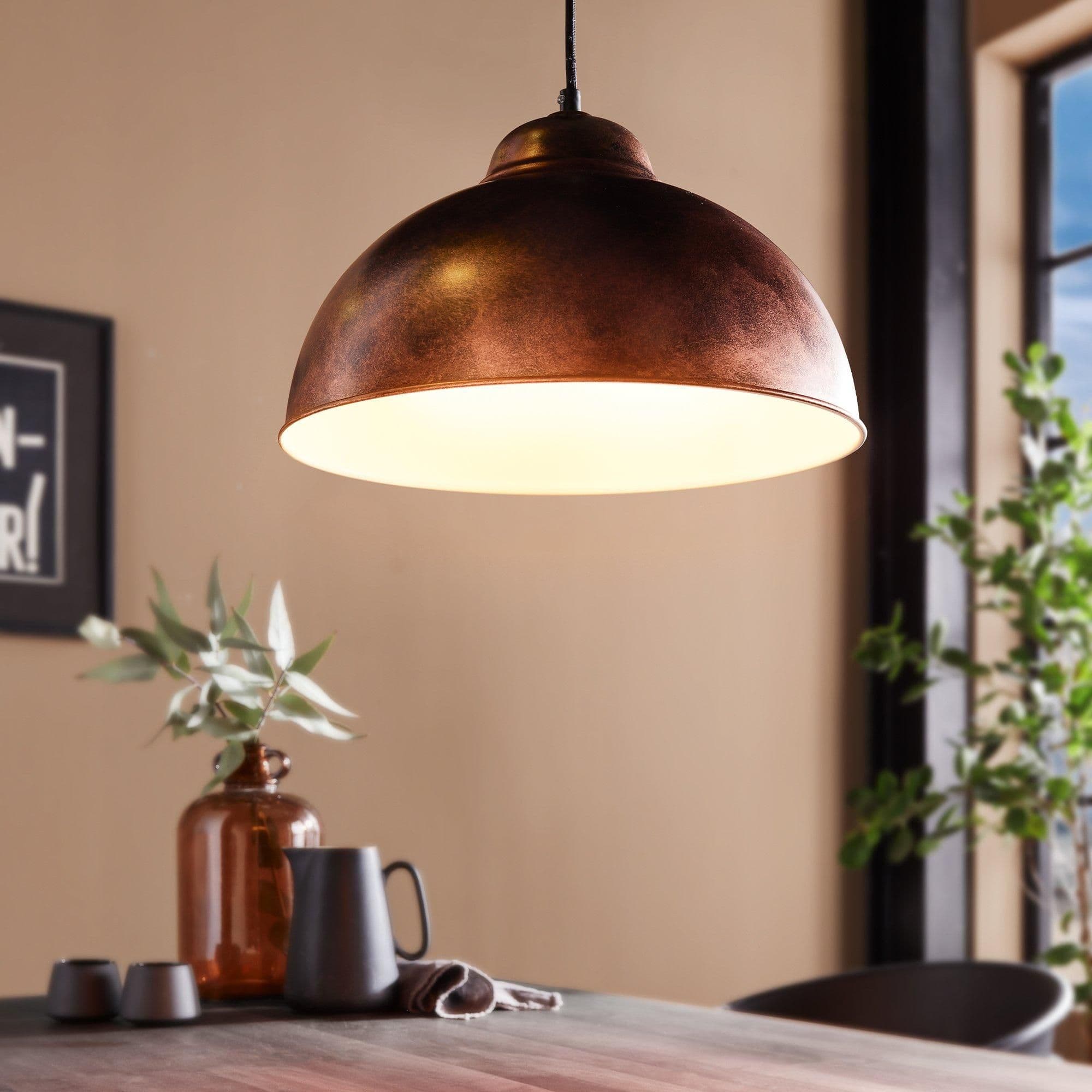 Truro 2 Antique Industrial Pendant Light