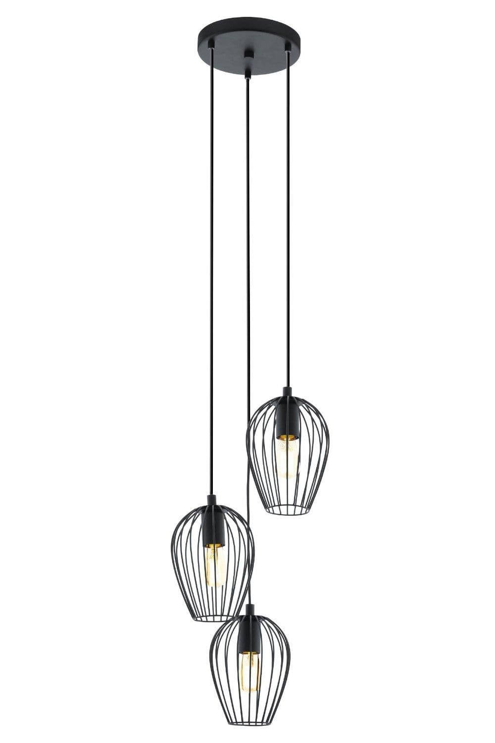 Newtown Metal 3 Light Ceiling Fitting