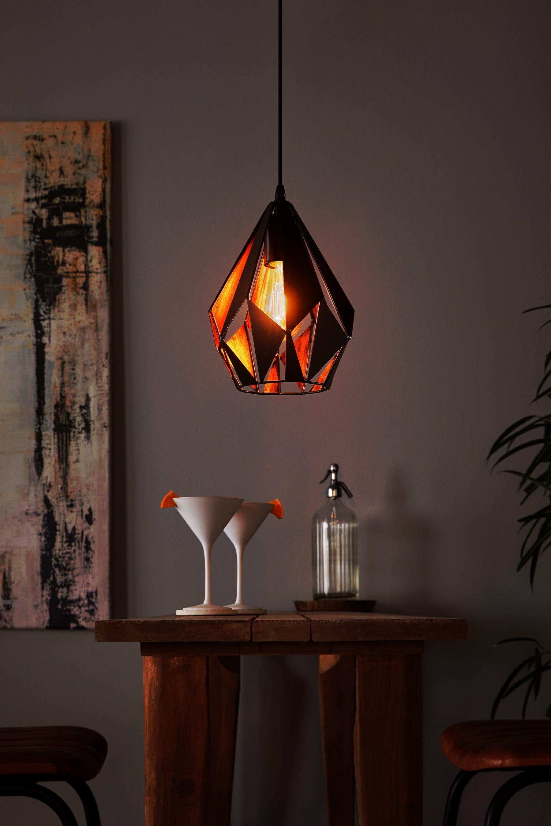 Carlton 1 Black Copper Single Pendant Light