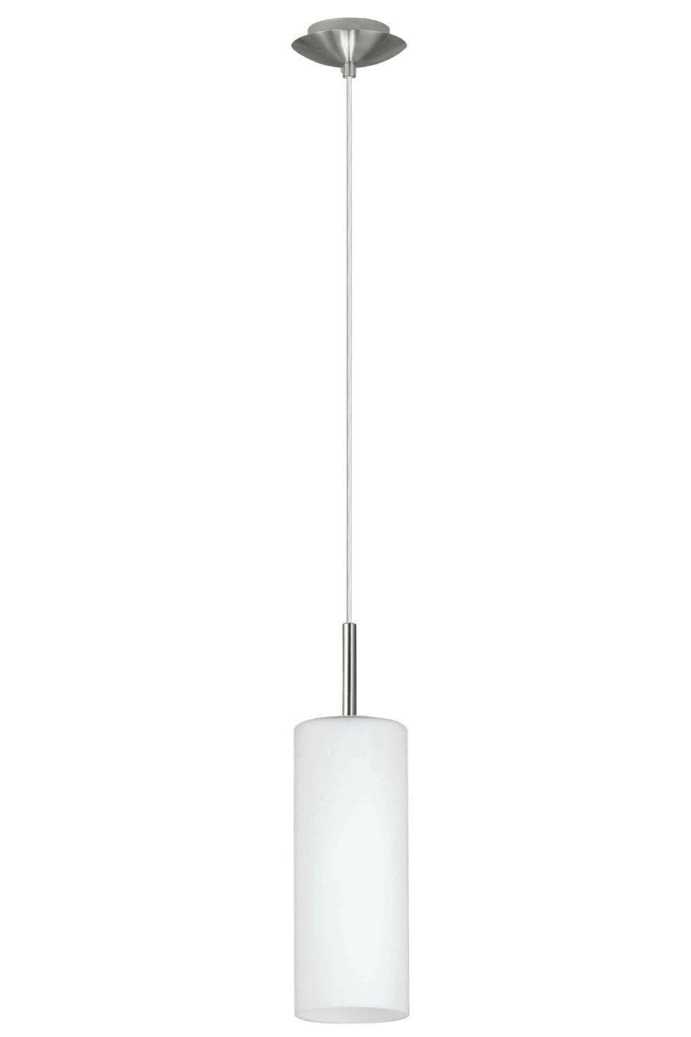 Troy 3 Satin Nickel Glass 1 Light Ceiling Pendant