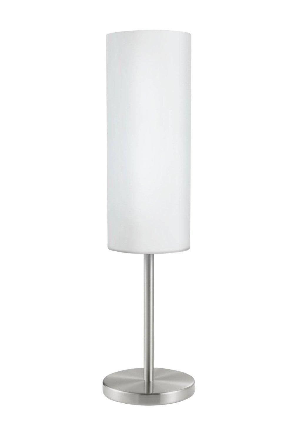 Troy 3 Satin Nickel Glass Metal Table Lamp