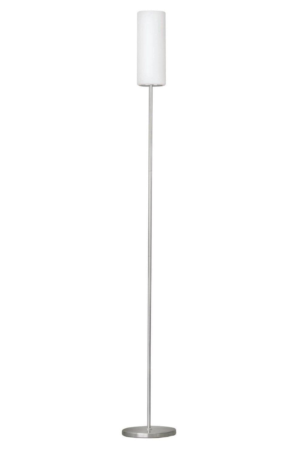 Troy 3 Satin Nickel Glass Metal Floor Lamp