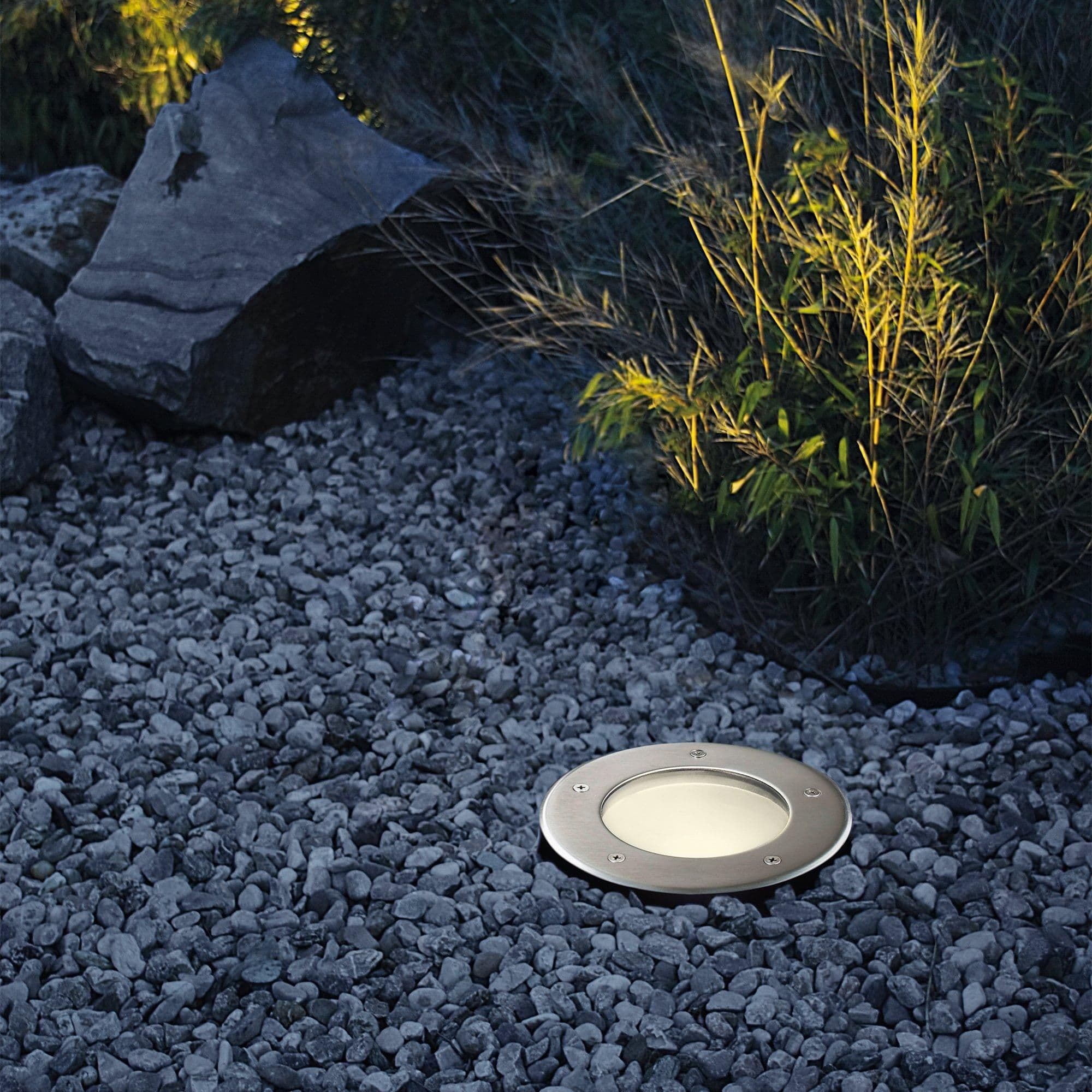 Riga 3 Stainless Steel Integrated LED Outdoor Recessed Ground Light 17cm