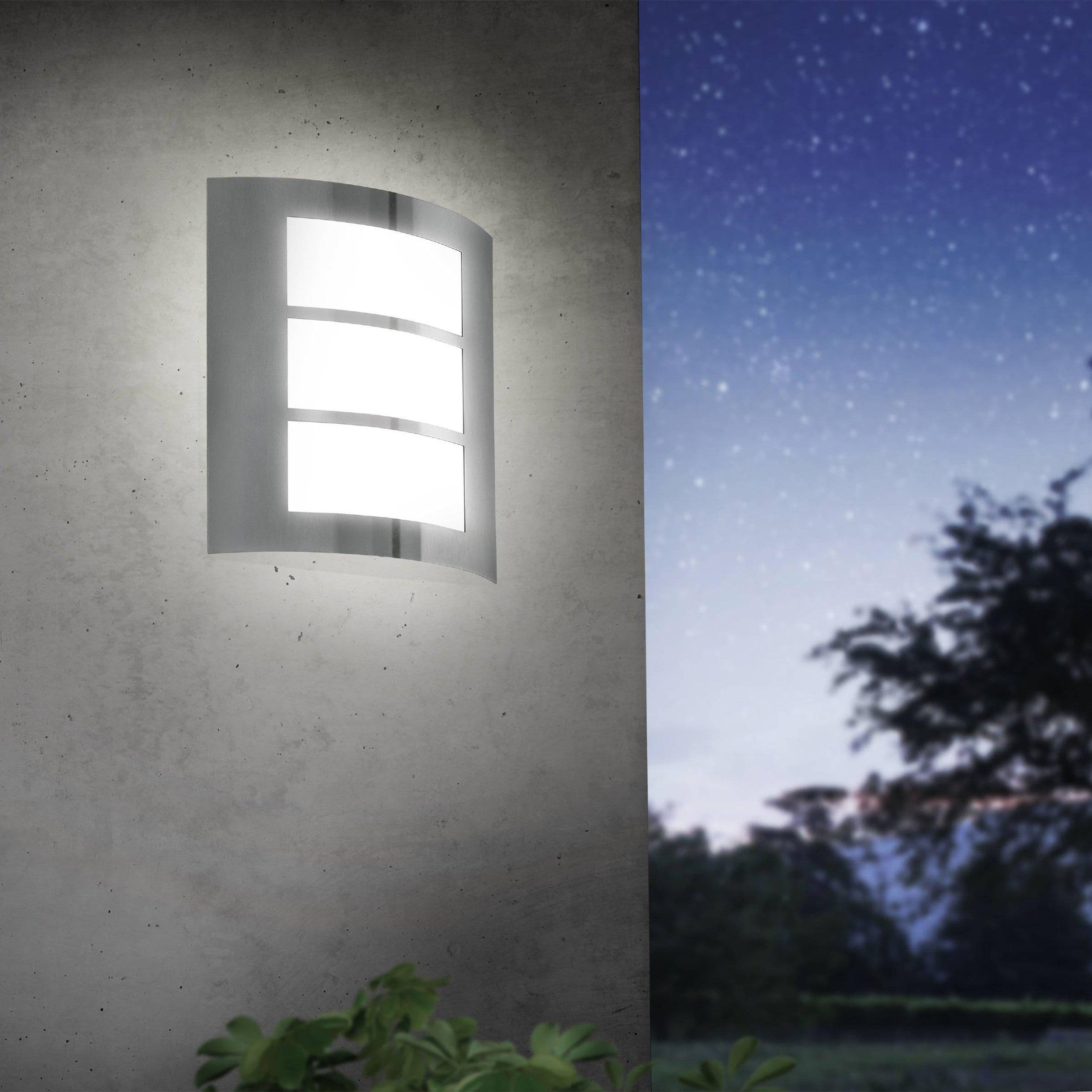 City Stainless Steel Outdoor Wall Light Weatherproof 23.5cm